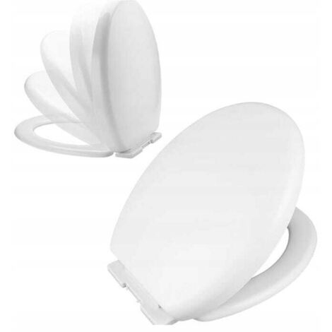 Sedile WC bianco con chiusura ammortizzata 43,5x37x5,8cm per WC