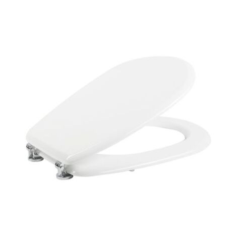Sedile Wc bianco copriwater copriasse in mdf con coperchio mod. Liuto Fit