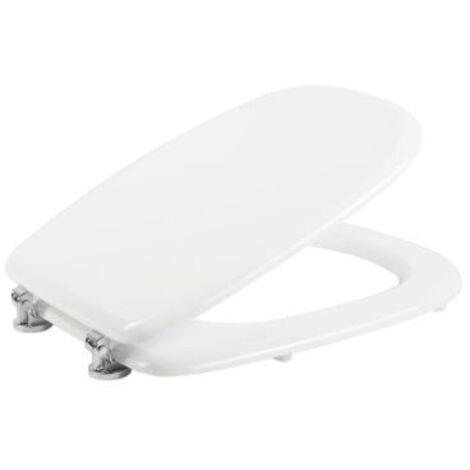 Sedile Wc bianco copriwater copriasse in mdf con coperchio mod. Tesi Fit