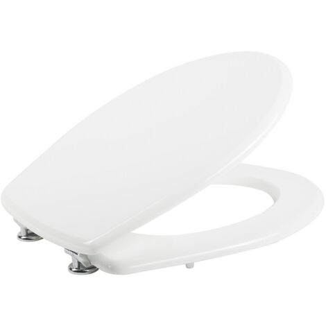 Sedile Wc bianco copriwater copriasse in mdf liscio con coperchio mod. Colibrì