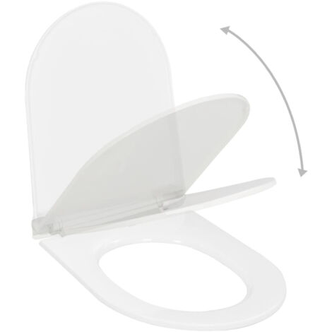 Sedile WC con chiusura ammortizzata Sedile WC con ciotola Sedile WC Bagno Casa Ristorante Negozio Hotel Bianco 020002908