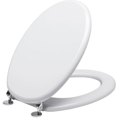 SEDILE WC COPATIBILE MOD. ELLISSE LEGNO MDF BIANCO