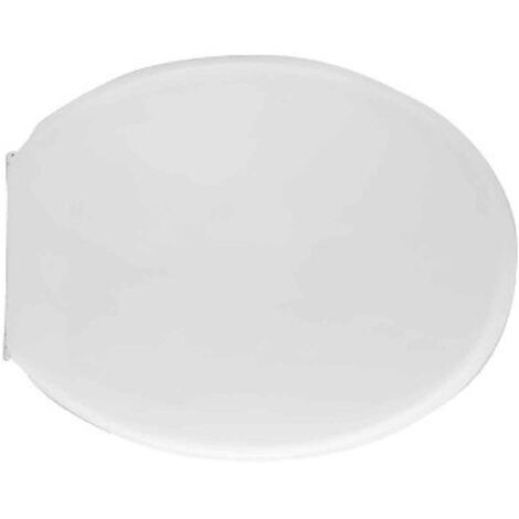 Sedile wc coprivaso per Althea vaso Hola 44-47x37 cm copriwater bianco in legno stabilizzato colato in poliestere con cerniere regolabili
