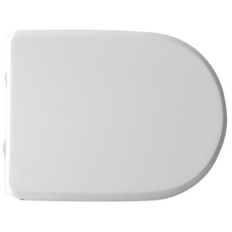 Sedile wc coprivaso per Astra vaso Hi-fi 43,5-49x36 cm copriwater bianco in legno stabilizzato colato in poliestere con cerniere regolabili