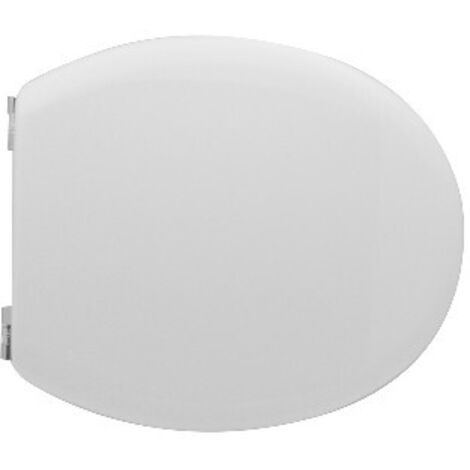 Sedile wc coprivaso per Azzurra vaso Fast 38-45x37 cm copriwater bianco in legno colato con cerniere regolabili ad espansione