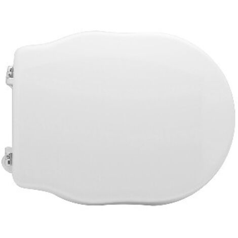 Sedile wc coprivaso per Eos vaso Boheme 44,5-47 x 36 cm copriwater bianco con cerniere regolabili sedile in legno colato