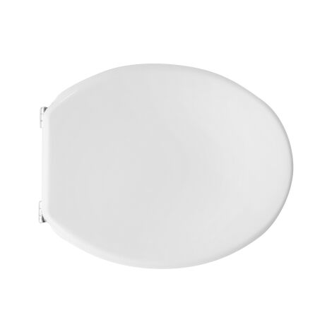 Sedile wc coprivaso per Globo vaso Arianna 44 x 37 cm copriwater con cerniere regolabili e sedile in legno colato