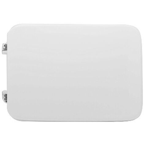 Sedile wc coprivaso per Gravena vaso Gaia 44-46,5 x 34,7 cm copriwater bianco con cerniere regolabili in legno colato