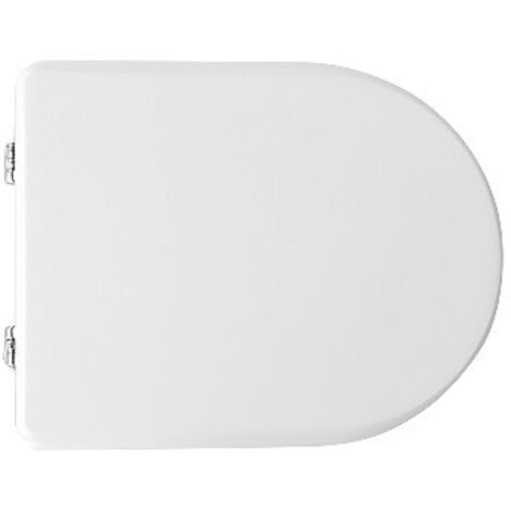 Sedile wc coprivaso per Roca vaso Nexo 41,5-46,5 x 35 cm copriwater con cerniere regolabili ad espansione e sedile in legno colato