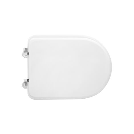 Sedile wc coprivaso per Scic vaso Donna 44-46,5 x 34 cm copriwater con cerniere regolabili e sedile in legno colato