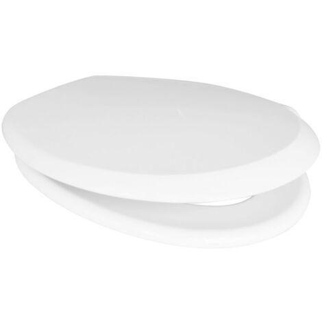 Sedile wc coprivaso Tecnoplast Atlantico bianco cerniere in Pvc universale copriwater vaso water