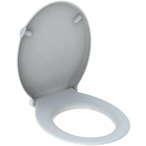 Sedile WC Geberit Renova Comfort, adatto a persone con mobilità ridotta, antibatterico, chiusura standard, montaggio dall'alto, Bianco