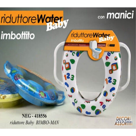 Sedile Wc Morbido Riduttore Bambini Baby Water Imbottito Con Manici   -3.5     -