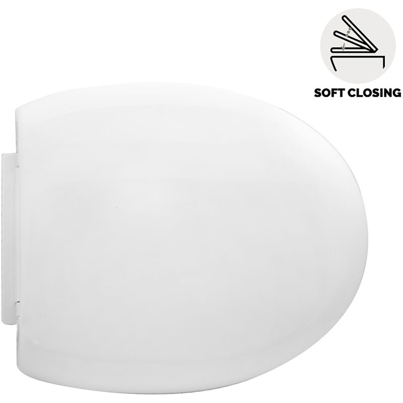 Sedile wc per vaso felce sospeso bianco