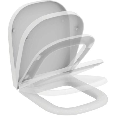Sedile wc SOFTMOOD con coperchio, cerniere inox bianco, con chiusura ammortizzata IDEAL STANDARD