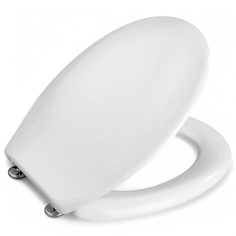 Sedile wc termoindurente bianco con cerniere gardena - Chiusura rallentata