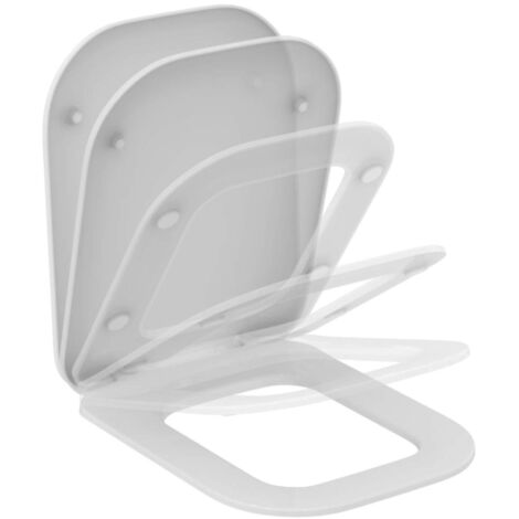 Sedile WC TONIC II con coperchio, cerniere inox, Softcl bianco Ideal Standard