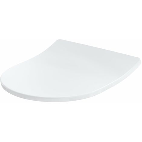 Sedile WC Copriwater Universale, Himimi Chiusura Ammortizzata Tavoletta WC  con Sgancio Rapido, Facile da Pulire, Toilet Seat Bagno in Plastica  Antibatterico Bianco O Forma (440 x 375 x 54 mm) : 