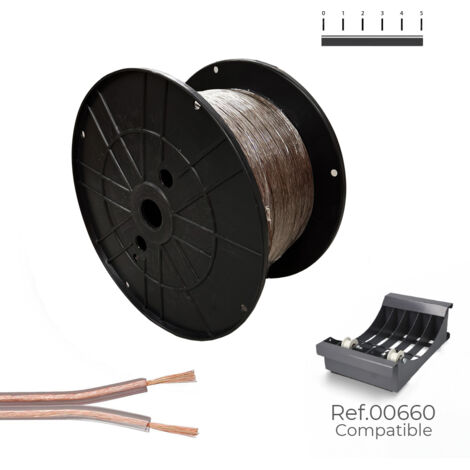 SEDILES Cable paralelo 48V 2x0,75mm² color transparente 500m (bobina de Ø26x15cm)