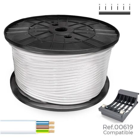 SEDILES Manguera plana H05VVH3-F 48V 3G1,00mm² color blanco 200m (bobina de Ø40x20cm)
