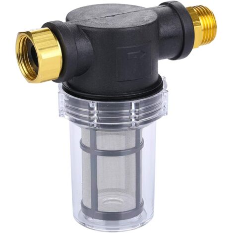 Sedimentfilter-Aufsatzleitung, Wasserschlauchfilter mit 100 Netzgewebe, 2 O-Ringe und 2 Dichtungen, für Gartenschlauch, Hochdruckreiniger, Einlass, Wohnmobil, Camping, Autowäsche,