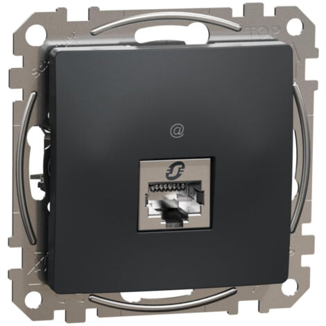 SEDNA DESIGN & ELEMENTS, PRISE POUR ORDINATEUR RJ45 KAT.5E UTP, NOIR ANTHRACITE SCHNEIDER ELECTRIC SDD114451