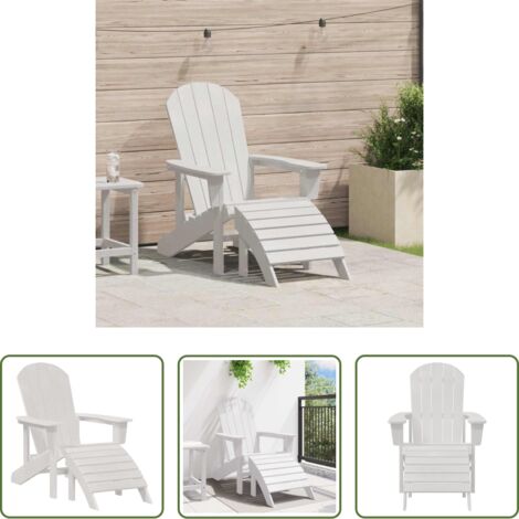 Seduta all'aperto -  Sedia Adirondack Bianco 82 x 74 x 92 cm HDPE