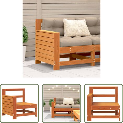 Seduta da esterno -  Divano senza Braccioli Giardino Marrone Cera 69x62x70,5 cm Pino