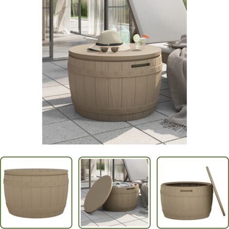 Seduta da giardino -  Contenitore da Giardino 3 in 1 Polipropilene Marrone Chiaro