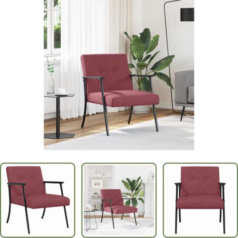 Seduta ergonomica -  poltrona Rosso Vino 59 x 75 x 78 cm Tessuto