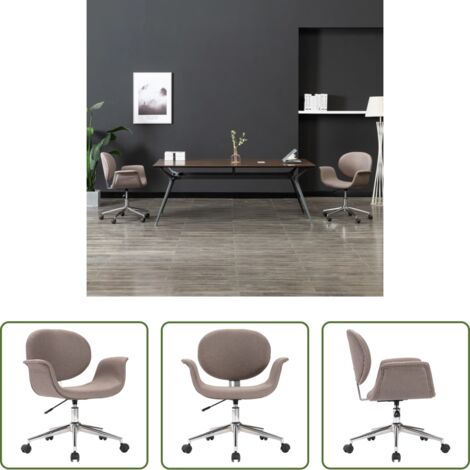 Seduta ergonomica -  Sedia da Ufficio Girevole Grigio Talpa in Tessuto