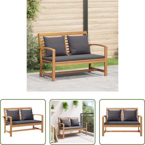 Seduta esterna - Set Panchina e Tavolo da Giardino con Cuscini 2 Pezzo