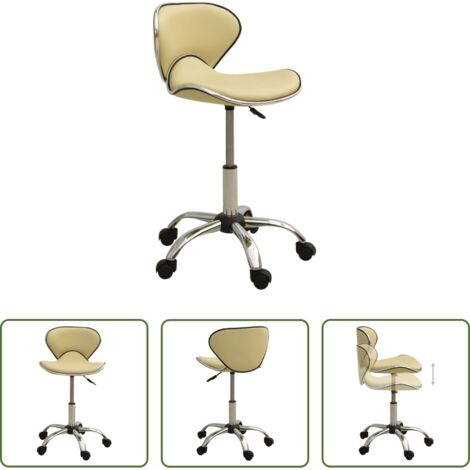 Seduta in similpelle -  Sedia da Ufficio Crema in Similpelle