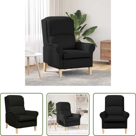 Seduta in tessuto -  poltrona Nero 76 x 94 x 102 cm Tessuto