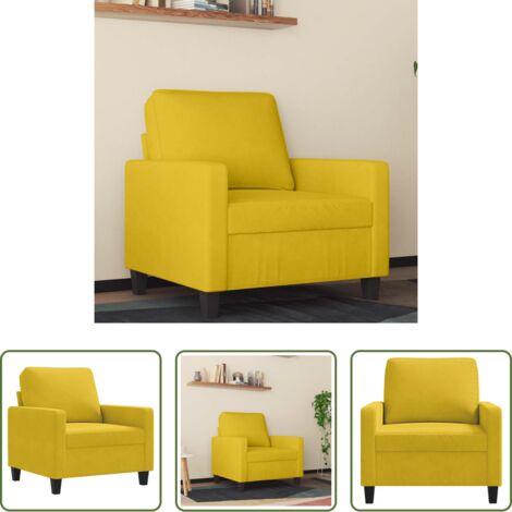 Seduta in velluto - Poltrona Giallo 60 cm Velluto