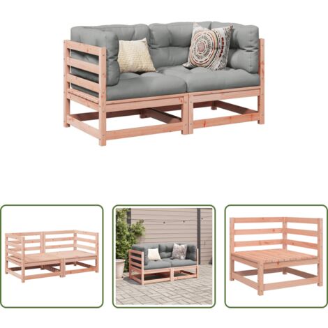 Sedute da esterno -  Set Divani da Giardino 2 pz in Legno Massello Abete Douglas