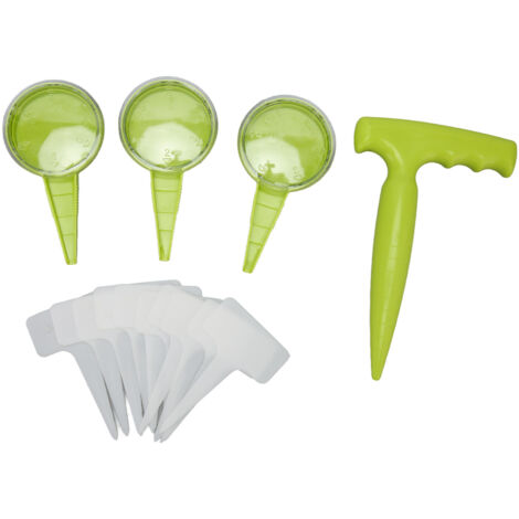 Seed Dispenser Adjustable 5 Dial Settings Handheld Seed Planter Tool Set for Garden Fluorescent Green