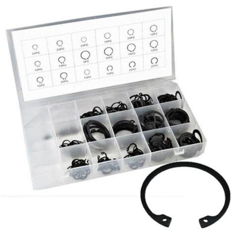 Seeger Circlips Set Box Of 300 Pcs Different Sizes Axial Beak Retainers
