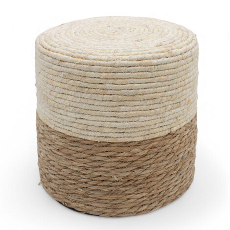 Seegras Sitzhocker natur - 30 cm - Naturfaser Boho Sitzpouf