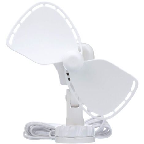 SEEKR Ultimate, 747DCWCS, ventilatore da cabina compatto a filo diretto 12 V, senza griglia, facile da pulire, 2 velocità, 150/200 CFM, 13,3 x 6,3 x 20,3 cm, bianco