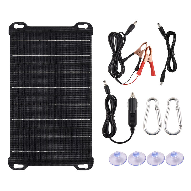 Volavo - lifcausal Panneau Solaire 15W etfe Portable - Chargeur Solaire Haute Efficacité avec Ports dc et Double usb, Module Monocristallin pour