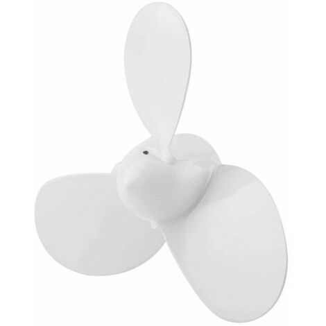 SEENLIN 7 1/4X5-A Bateau Hélice Hors-Bord Moteur Hélice 3 Lames En Alliage D'aluminium Hélice Remplacement pour Yamaha Hors-Bord 2HP - blanche Autres pièce de rechange pour voiture