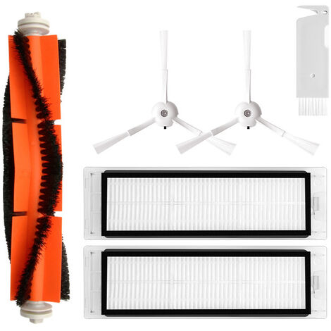 SEENLIN Accessoires pour aspirateur Xiaomi Stone S5 Max S6 MaxV S6 Pure T6 (1 brosse principale non amovible,, 2 filtres, 2 brosses latérales, 1 brosse de nettoyage)