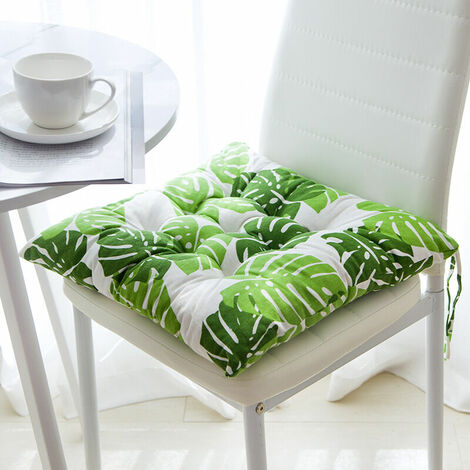 SEENLIN Coussins de chaise Coussin de siège Intérieur Extérieur Salle à manger Jardin 40x40cm Carré Monstera