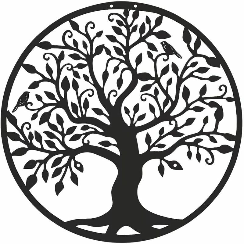 Muff - Art Mural en métal Art de l'arbre de Vie Signe de Famille Arbre en métal Décoration Murale Décoration d'intérieur Décoratif Suspendu Au Mur