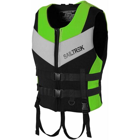 SEENLIN Gilet De Sauvetage Neoprene, Gilet De Sauvetage De Securite Pour Sports Nautiques, Peche, Kayak, Aviron, Natation, Vert, Taille S
