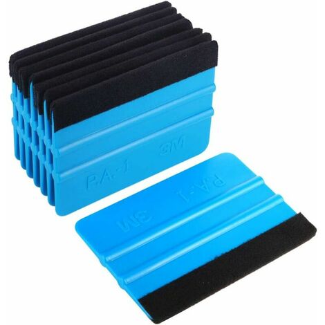 SEENLIN High Quality Car Squeegee with Fibre Edge for Vinyl Wrapping, Durable Window Film Squeegee, Squeegee Decal Sticker (8 Pack, Black)