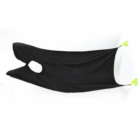 SEENLIN Homme Barbe Catcher Tablier Coupe De Cheveux Rasage Coupe De Cheveux Cape Tissu 2 Ventouses Noir