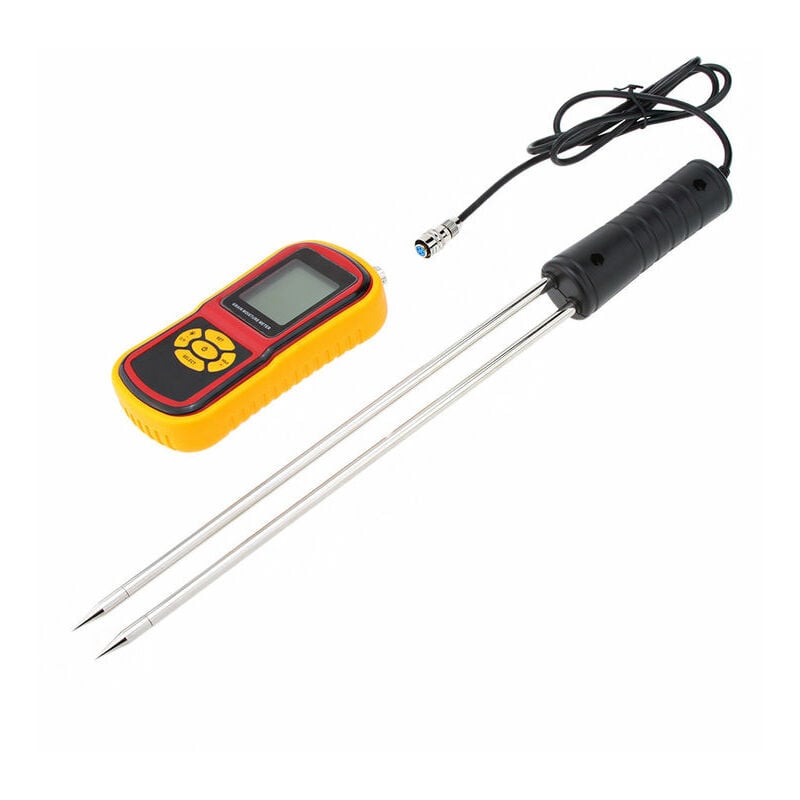 Linghhang - Contactez le testeur d'humidité GM640 avec sonde de mesure, écran lcd - yellow