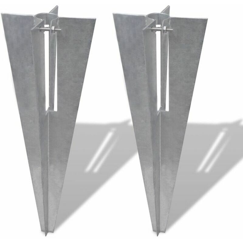 Support pour poteaux a enfoncer (2 pieces)